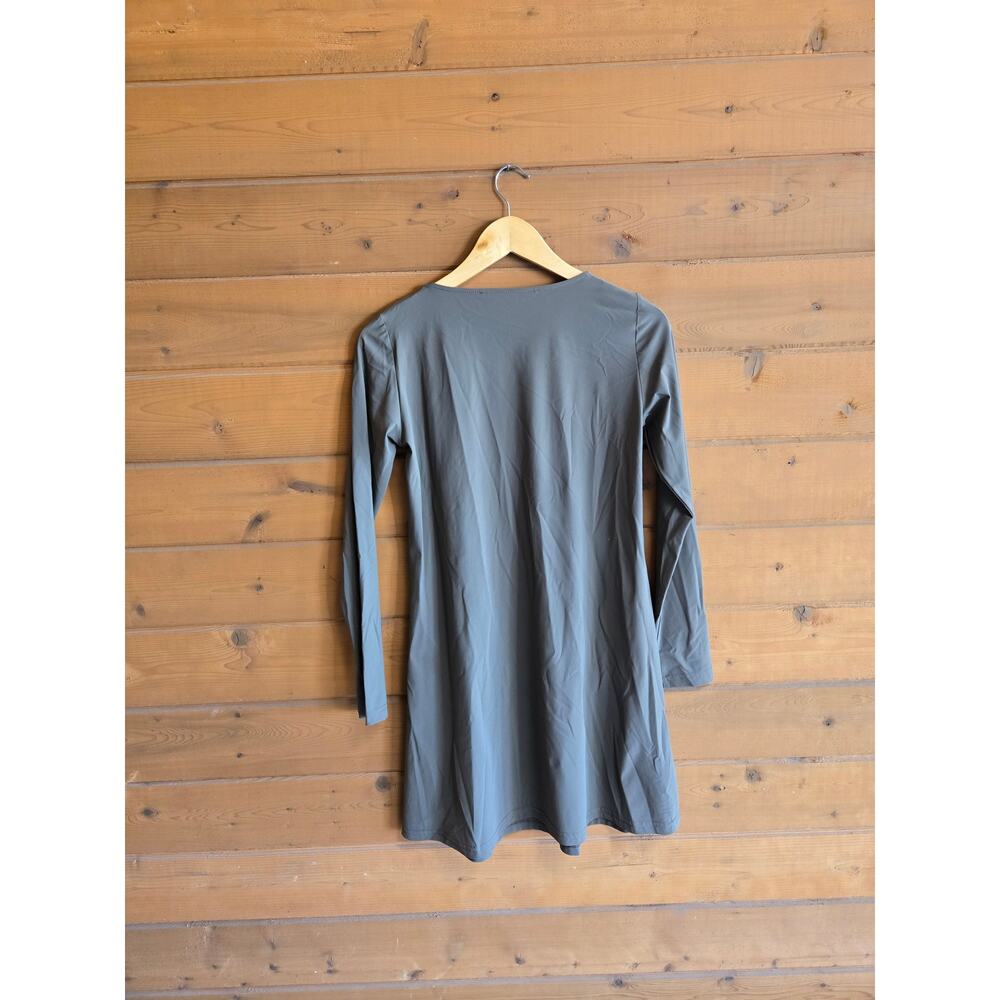Elemente Clemente Tunic Dress Olive Green Mini Long Sleeve Stretchy S Athleisure - Picture 3 of 4